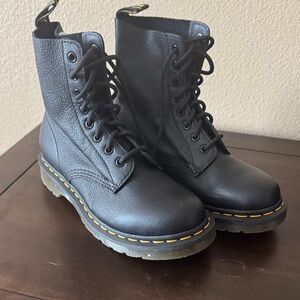 Dr. Martens Black Leather Combat Boots